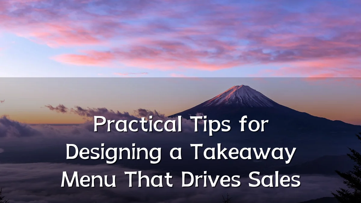 Practical Tips for Designing a Takeaway Menu That Drives Sales
