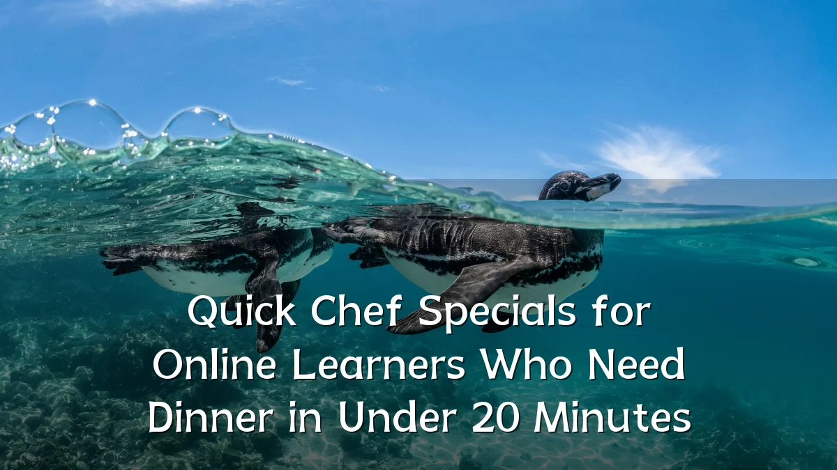 Quick Chef Specials for Online Learners Who Need Dinner in Under 20 Minutes